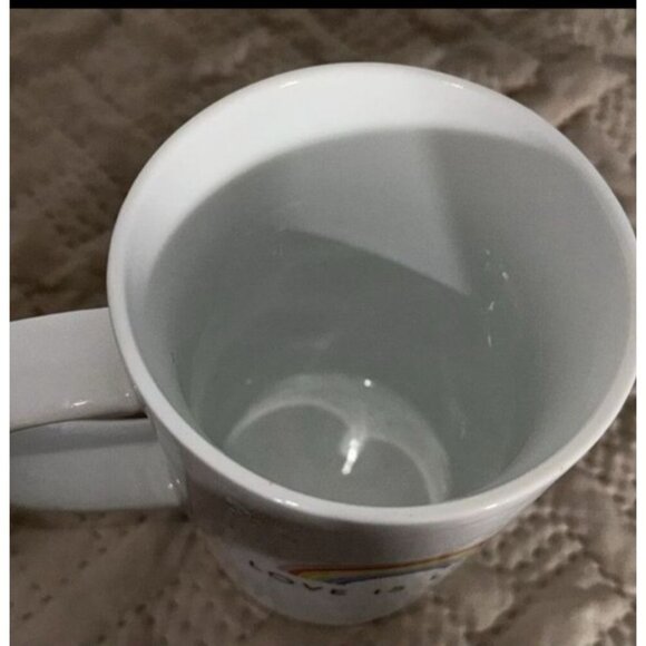 Set Of 3 Colorful Ceramic Mugs: Love Is Love Sock It To Me Kiss Me - Picture 7 of 15